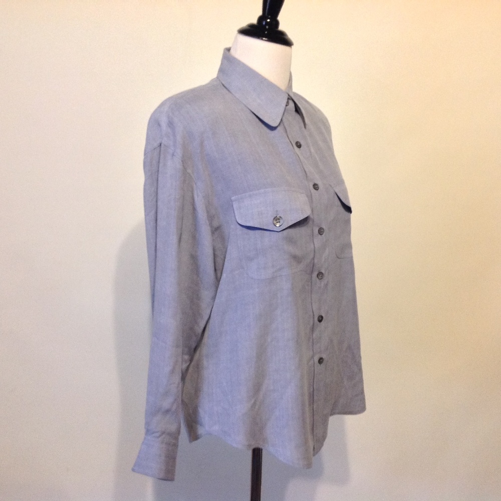 Vintage Classiques Silk Top Womens Oversize Small - Picture 2 of 6